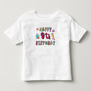 Alles Gute zum 9. Geburtstag für 9-jährige Kinder Kleinkind T-shirt