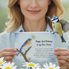 Alles Gute zum April-Geburtstag mit Blaumeise Karte