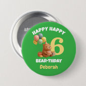 Alles Gute zum Bärentag Individueller Teddybär 6. Button (Vorne & Hinten)