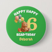 Alles Gute zum Bärentag Individueller Teddybär 6. Button (Vorderseite)