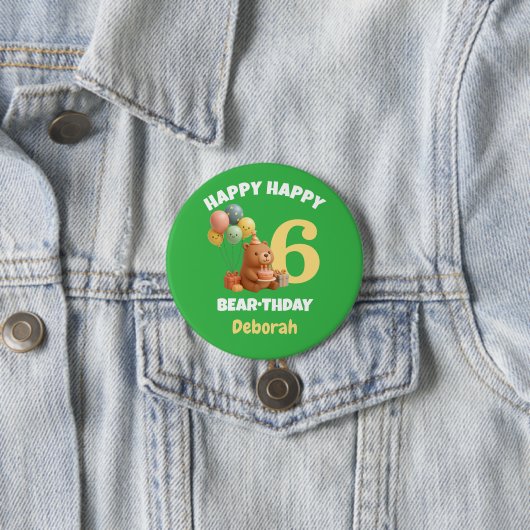 Alles Gute zum Bärentag Individueller Teddybär 6. Button (Beispiel)
