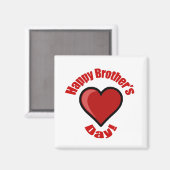 Alles Gute zum Brüdertag! Magnet (Vorderseite/Rückseite)