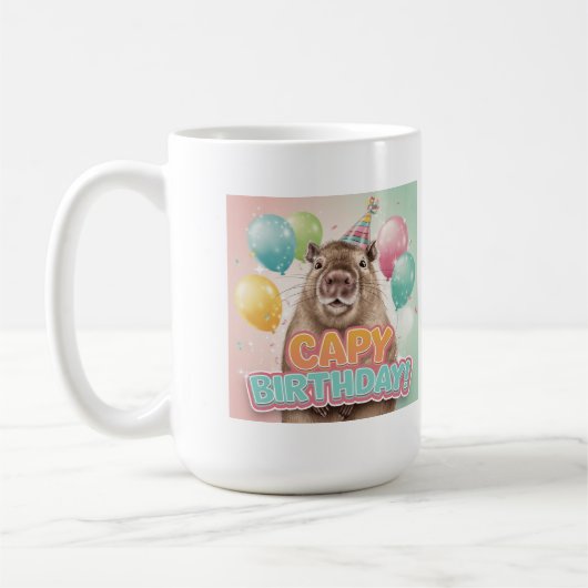 Alles Gute zum Capy-Geburtstag! Kaffeetasse (Links)