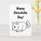 Alles Gute zum Chinchilla Day! Karte (Gelbe Blume)