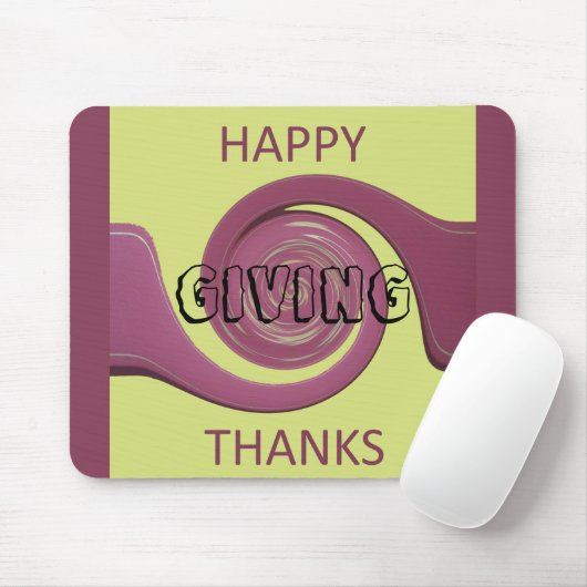 Alles Gute zum Erntedanken Text Art Design. Mousepad (Mit Mouse)