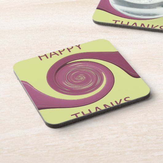 Alles Gute zum Erntedanken Text Art Design. Untersetzer (Linke Seite)