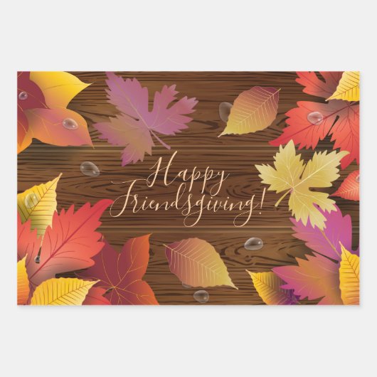 Alles Gute zum Erntedankfest! Friendsgiving JAZZ R Geschenkpapier Set (Vorderseite 2)