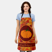 Alles Gute zum Erntedankfest! Glittery Maple Blätt Schürze (Getragen)