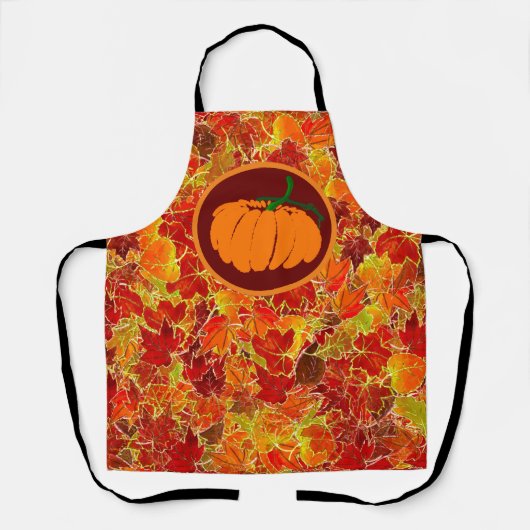 Alles Gute zum Erntedankfest! Glittery Maple Blätt Schürze (Vorderseite)