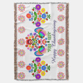 Alles Gute zum Erntedankfest. Polnische Blume. Decke (Vorderseite Vertikal)