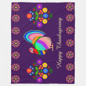 Alles Gute zum Erntedankfest. Polnische Blume. Fleecedecke (Vorderseite)