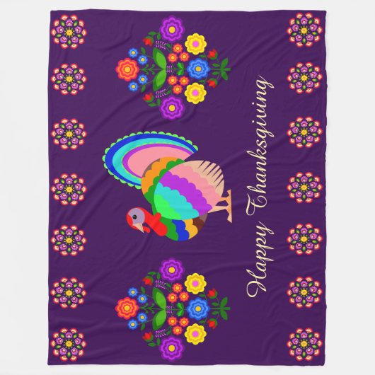 Alles Gute zum Erntedankfest. Polnische Blume. Fleecedecke (Vorderseite)