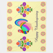 Alles Gute zum Erntedankfest. Polnische Blume. Fleecedecke (Vorderseite)