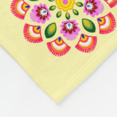 Alles Gute zum Erntedankfest. Polnische Blume. Fleecedecke (Ecke)