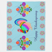 Alles Gute zum Erntedankfest. Polnische Blume. Fleecedecke (Vorderseite)