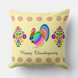 Alles Gute zum Erntedankfest. Polnische Blume. Kissen