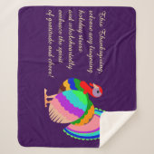 Alles Gute zum Erntedankfest. Polnische Blume. Sherpadecke (Vorderseite)