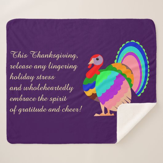 Alles Gute zum Erntedankfest. Polnische Blume. Sherpadecke (Vorderseite (Horizontal))