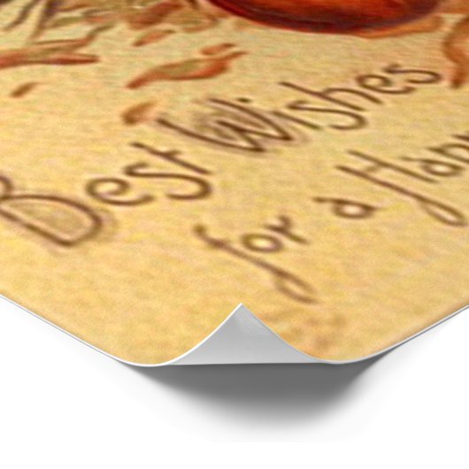 Alles Gute zum Erntedankfest! Poster (Ecke)