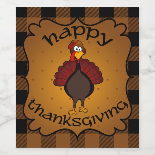 Alles Gute zum Erntedankfest! | Türkei | Buffalo K Weinetikett (Einzelnes Label)