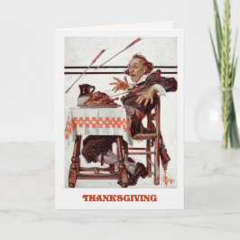 Alles Gute zum Erntedankfest. Vintag Art Humour Feiertagskarte