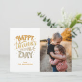 Alles Gute zum Erntedanktag. Niedlicher Fall Einladung (Stehend Vorderseite)