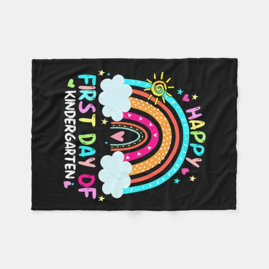 Alles Gute zum ersten Kindergarten zurück zur Schu Fleecedecke (Vorderseite (Horizontal))