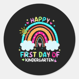Alles Gute zum ersten Kindergarten zurück zur Schu Runder Aufkleber