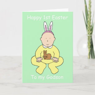 Alles Gute zum ersten Ostern. Feiertagskarte