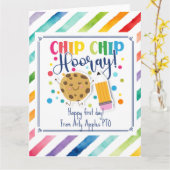 Alles Gute zum ersten Schulkeks Karte (Gelbe Blume)