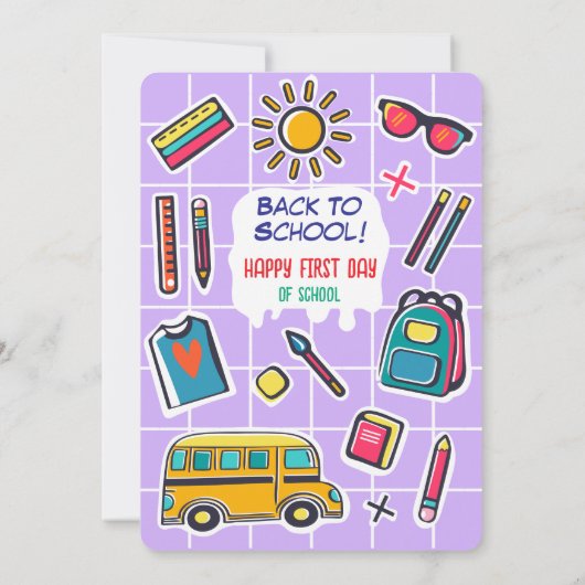 Alles Gute zum ersten Schultag Einladung (Rückseite)