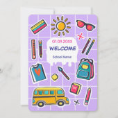 Alles Gute zum ersten Schultag Einladung (Vorderseite)