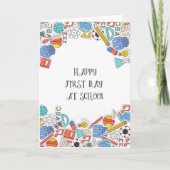 Alles Gute zum ersten Schultag Karte (Vorderseite)