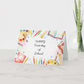 Alles Gute zum ersten Schultag Karte (Vorderseite)