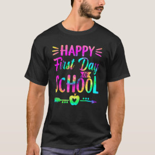 Alles Gute zum ersten Tag der Gefärbte Krawatte T-Shirt