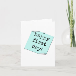 Alles Gute zum ersten Tag, neue Mitarbeiter, Studi Karte
