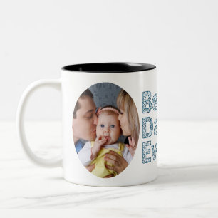 Alles Gute zum ersten Vatertag, Daddy, ich liebe d Zweifarbige Tasse
