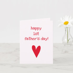 Alles Gute zum ersten Vatertag!   Red Heart Vatert Karte