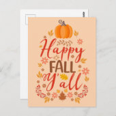 Alles Gute zum Fall Postkarte (Vorne/Hinten)