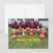 Alles Gute zum Fall Ya'll! Postkarte (Vorne/Hinten)