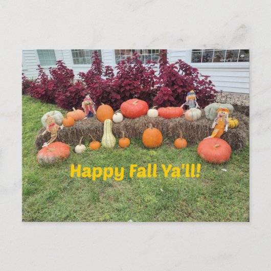 Alles Gute zum Fall Ya'll! Postkarte (Vorderseite)