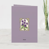 Alles Gute zum Februar-Geburtstag Viola Flowers Karte (Rückseite)