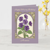 Alles Gute zum Februar-Geburtstag Viola Flowers Karte (Gelbe Blume)