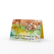 Alles Gute zum fünften Geburtstag Enkelin Kit Fox