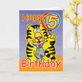 Alles Gute zum fünften Geburtstag Karte (Gelbe Blume)