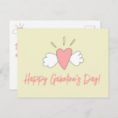 Alles Gute zum Galentinstag! Niedliche Herzfreunde Postkarte (Vorne/Hinten)