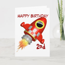 Alles- Gute zum Geburtstag2. Rocket-Schiffs-Thema Karte