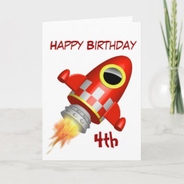 Alles- Gute zum Geburtstag4. kleines Rocket-Thema Karte
