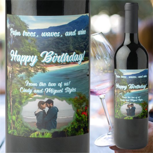 Alles Gute zum Geburtstag 0828 Weinetikett