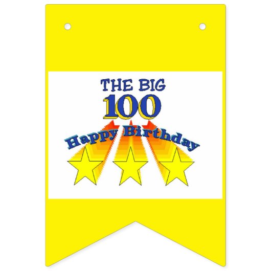 Alles Gute zum Geburtstag 100 Wimpelkette (Zweite Fahne)